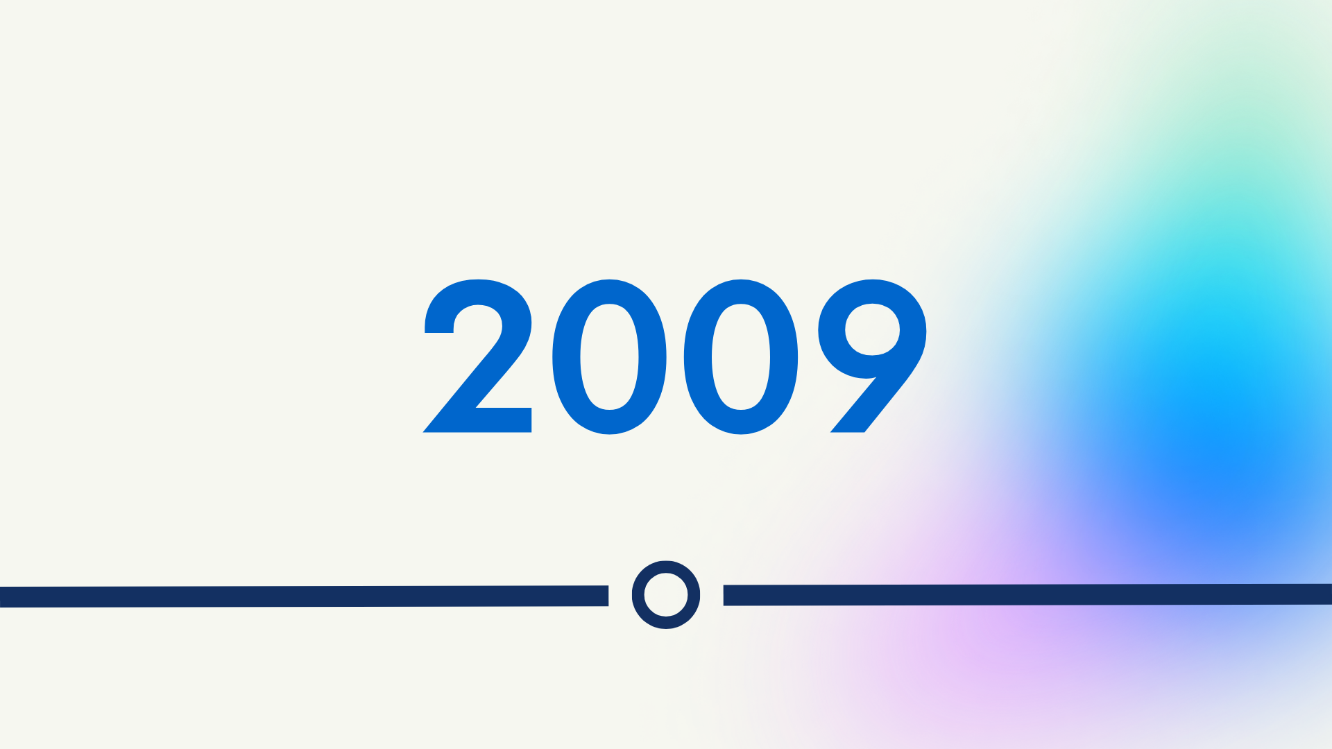 Timeline image with the text 2009
