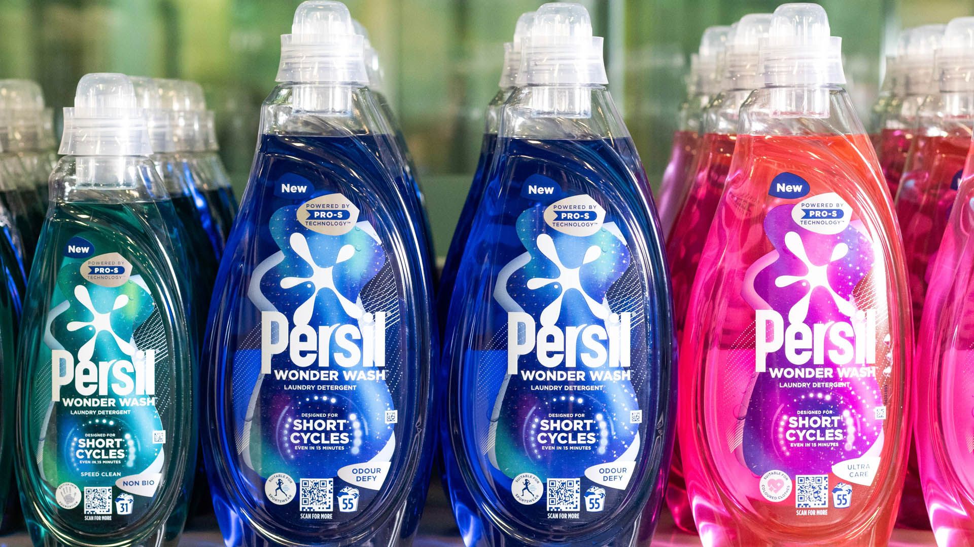 Bottles of Persil Wonder Wash from Unilever’s Home Care business group.