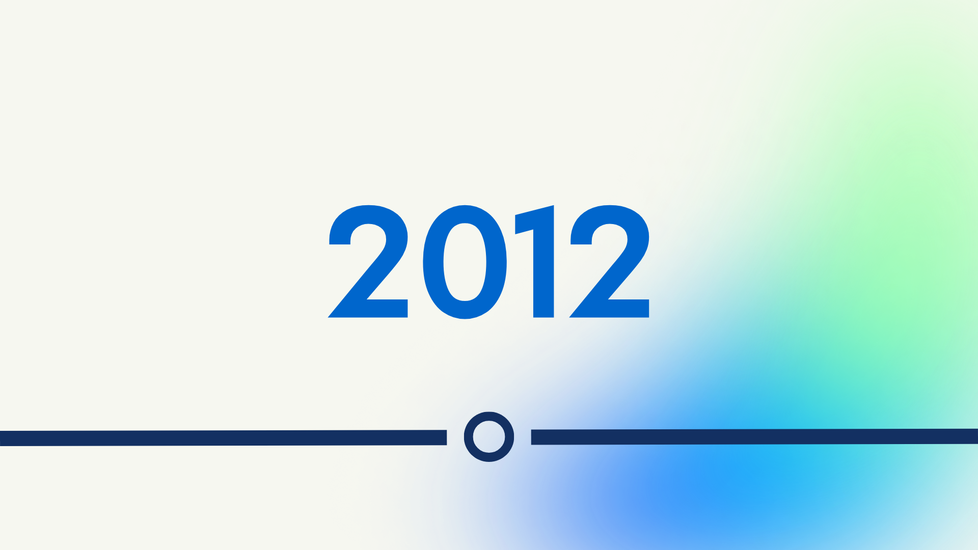 Timeline image with the text 2012