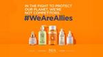 Advert for REN’s We Are Allies campaign – a collaboration with competitor brands to reduce packaging waste.