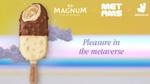 A graphic advertising Magnum’s Pleasure Museum in the metaverse