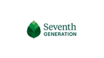 The logo for Unilever’s Seventh Generation brand. A green leaf next to green text