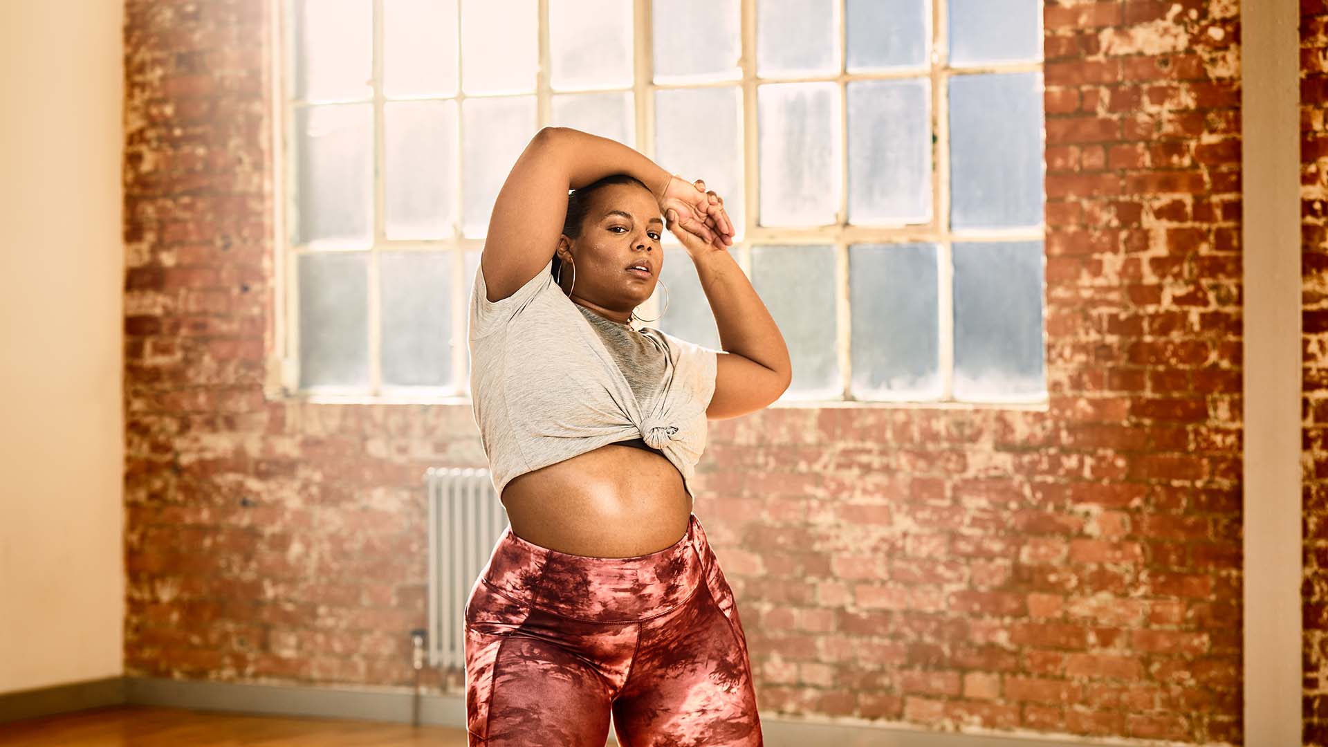 A photo from Rexona’s advertising campaign featuring a woman exercising