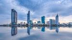 A photo of the Ho Chi Minh City, Vietnam, skyline at twilight