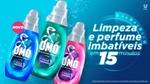 Ad for OMO Wonder Wash in Brazil with the words “Unbeatable cleanliness and fragrance in 15 minutes” in Portuguese.