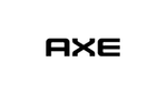 The logo for Unilever Personal Care’s Axe brand (aka Lynx). Bold typography in black capital letters