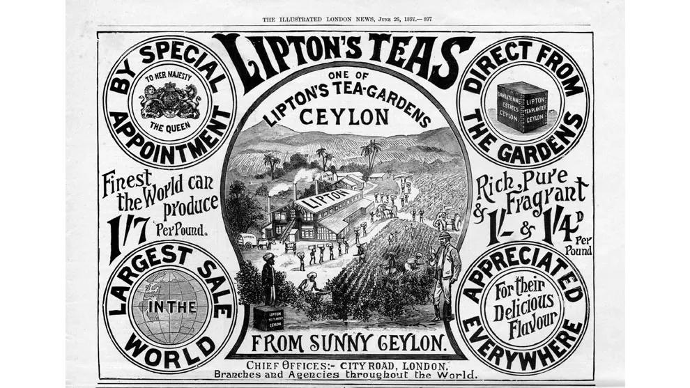 An advert for Lipton's tea