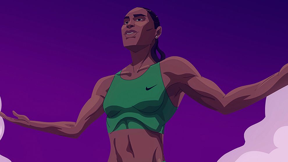  An illustration of athlete Caster Semenya 