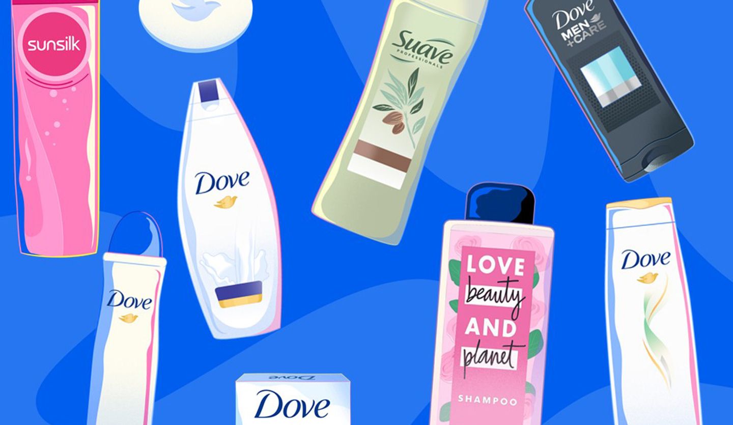 Illustrations of some of Unilever's PETA-certified brands These are not tested on animals anywhere in the world.
