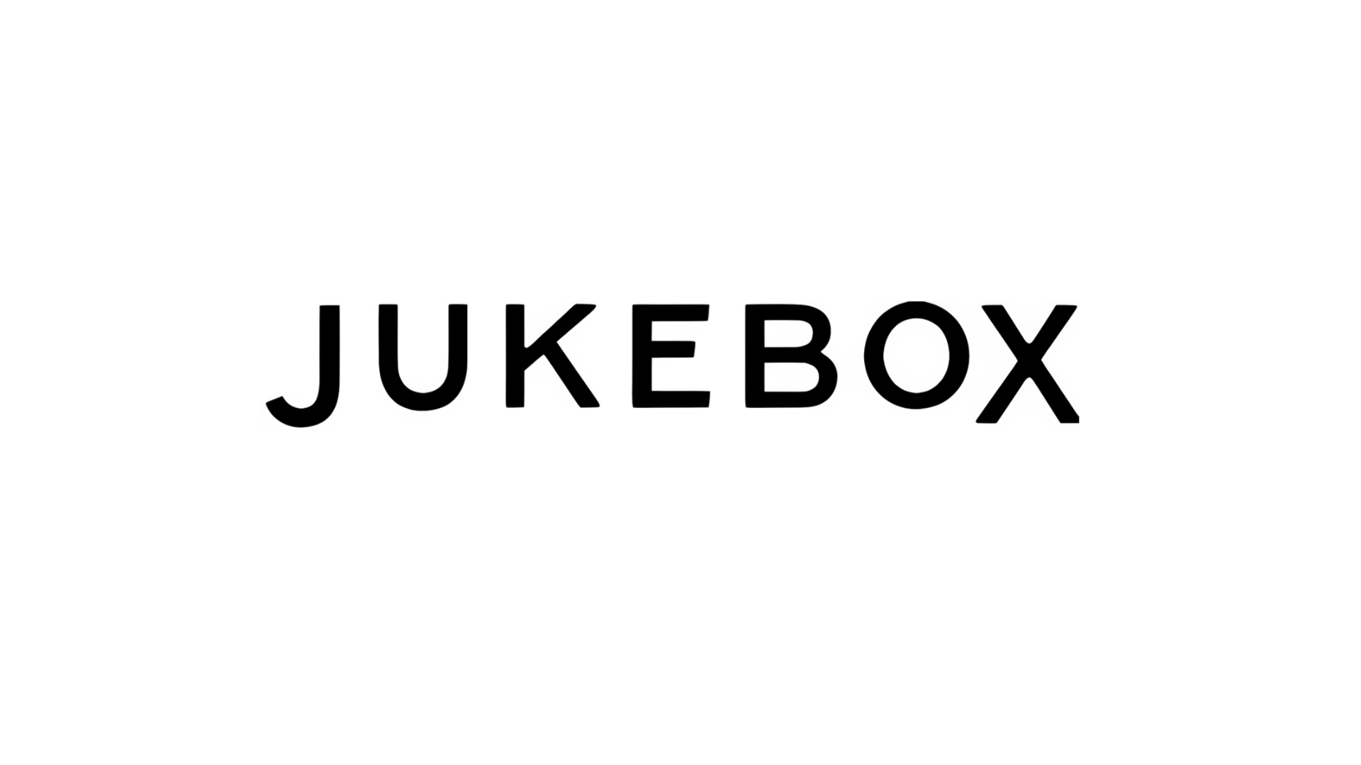 The logo for Jukebox, a Dr Squatch brand owned by Unilever. Black text in capital letters