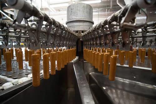 A machine within an ice cream factory