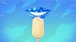 Illustration of a smiling mouth biting into a Magnum ice cream