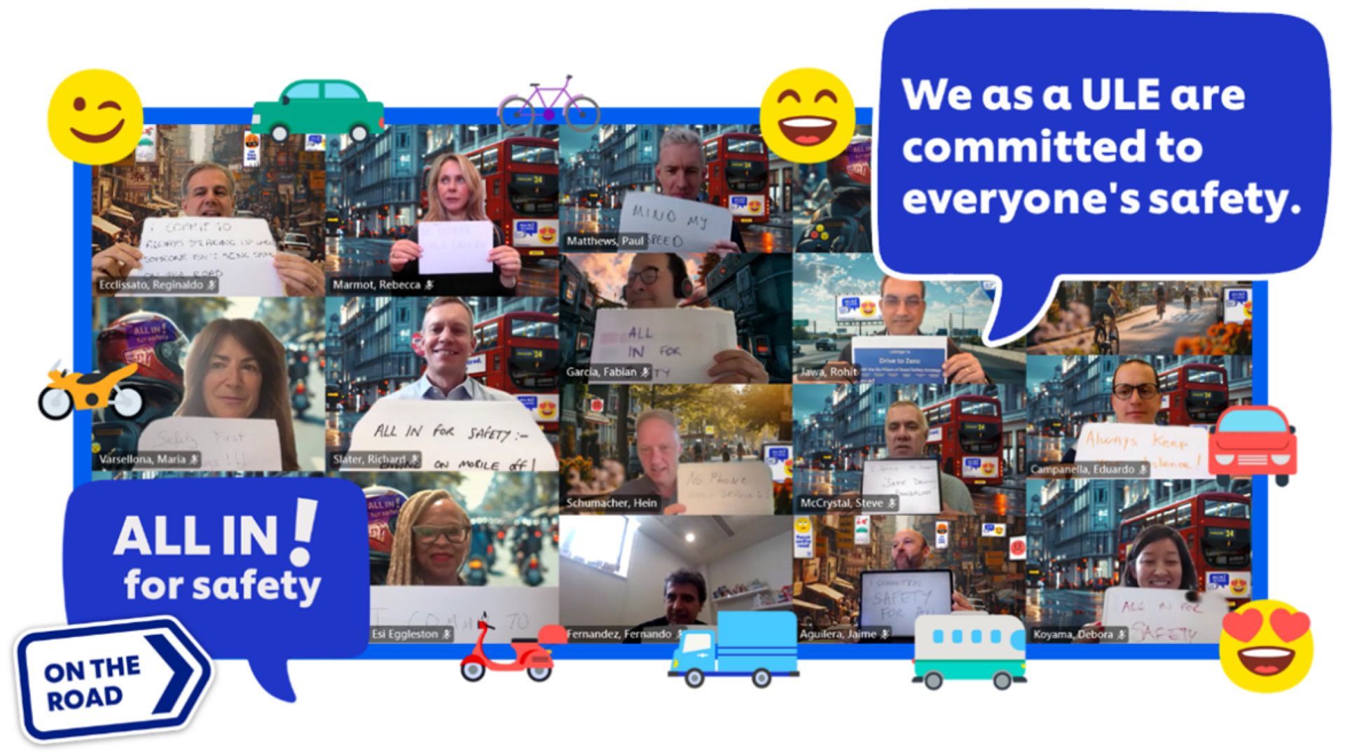 Unilever leaders holding safety pledges 