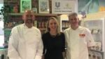 Hanneke Faber with UFS chefs Alex Hall and Igor Zago