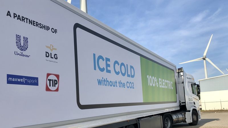 100% electric lorry