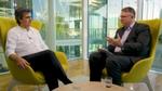 Unilever CEO Fernando Fernandez and Barclays analyst Warren Ackerman sitting together during a recent interview.