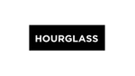 The logo for Unilever Beauty & Wellbeing’s Hourglass brand. White text, capital letters, reading ‘Hourglass’