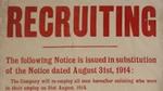 A recruitment poster from 1914