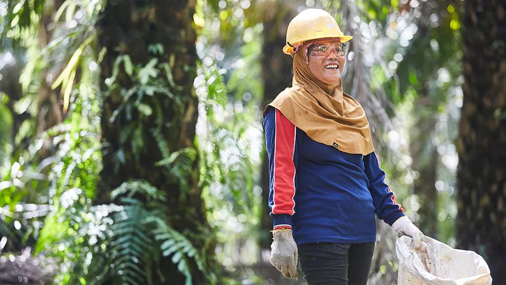 A palm oil farmer