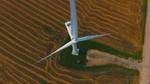 Wind turbines.