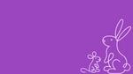 Purple bunny banner