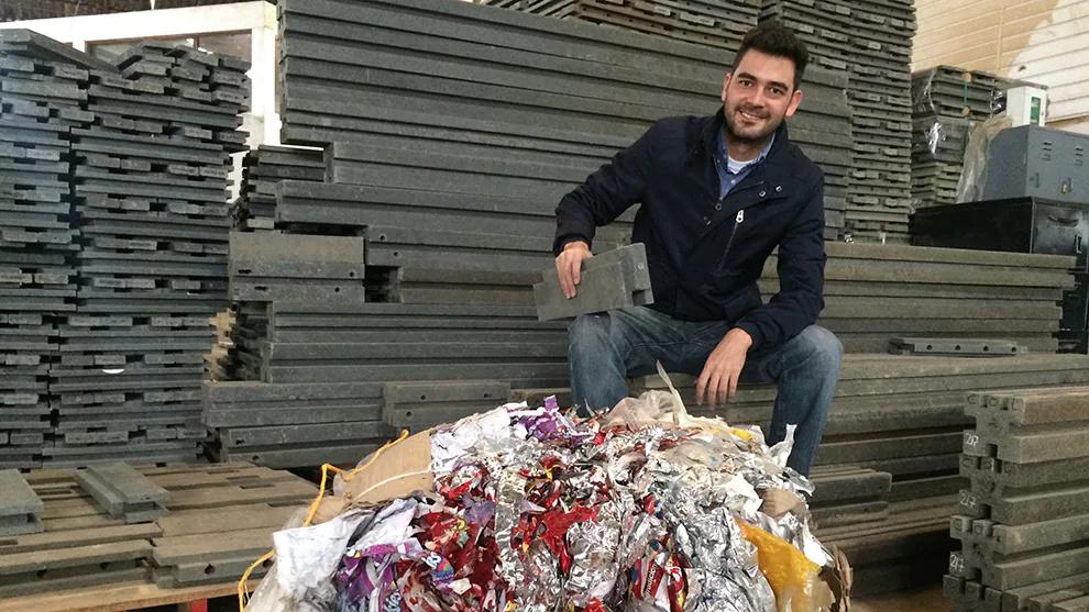 A man sitting and smiling