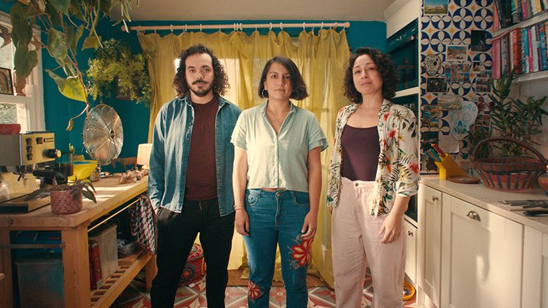 Three people in a kitchen ready to cook on World Eat for Good Day