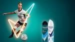 Giulia Gwinn, captain of the German Women’s football team, kicks a ball. Rexona 72-hour non-stop protection deodorants are pictured.
