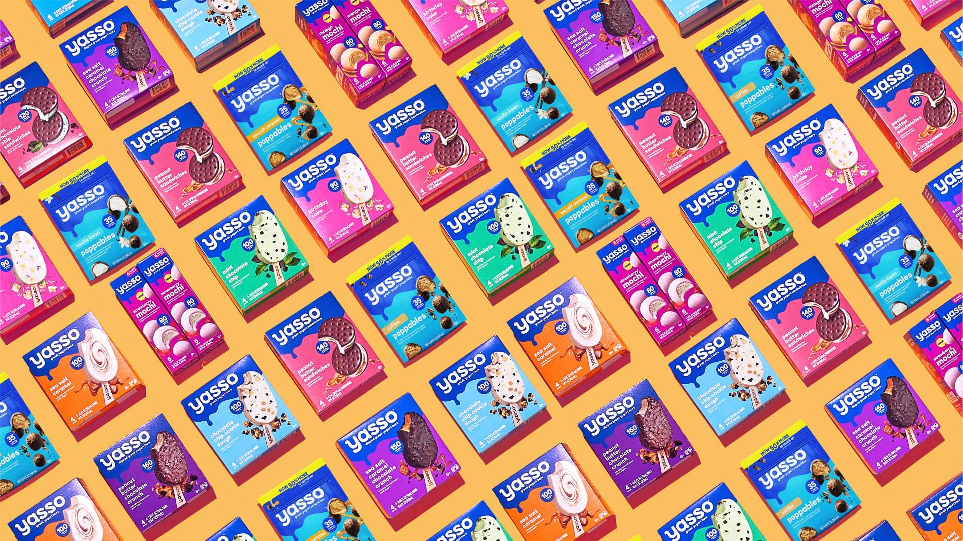 A section of Yasso products.