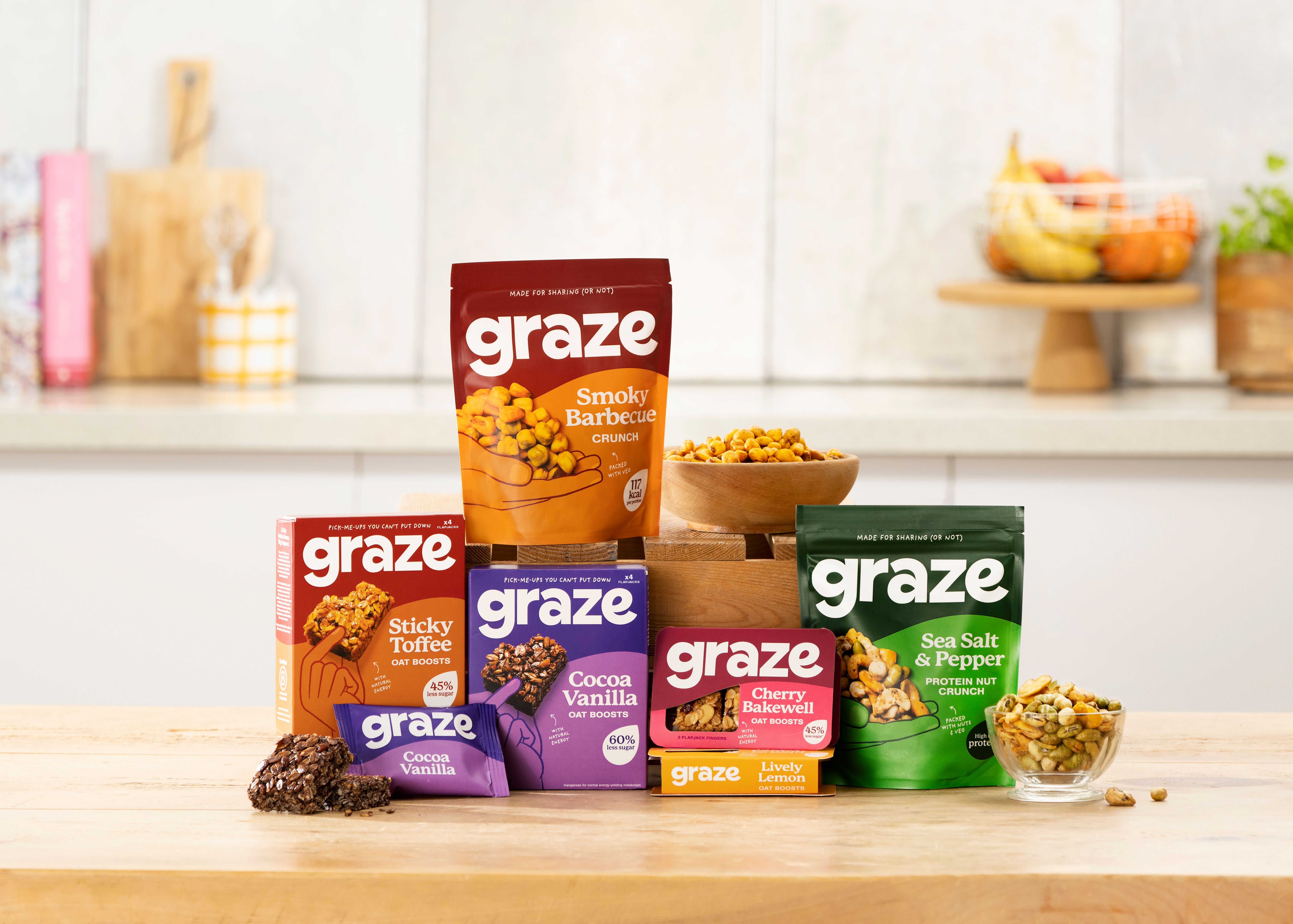 A selection of Graze products