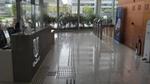 Tactile floor leading to reception desk at Unilever Sao Paulo, Brazil