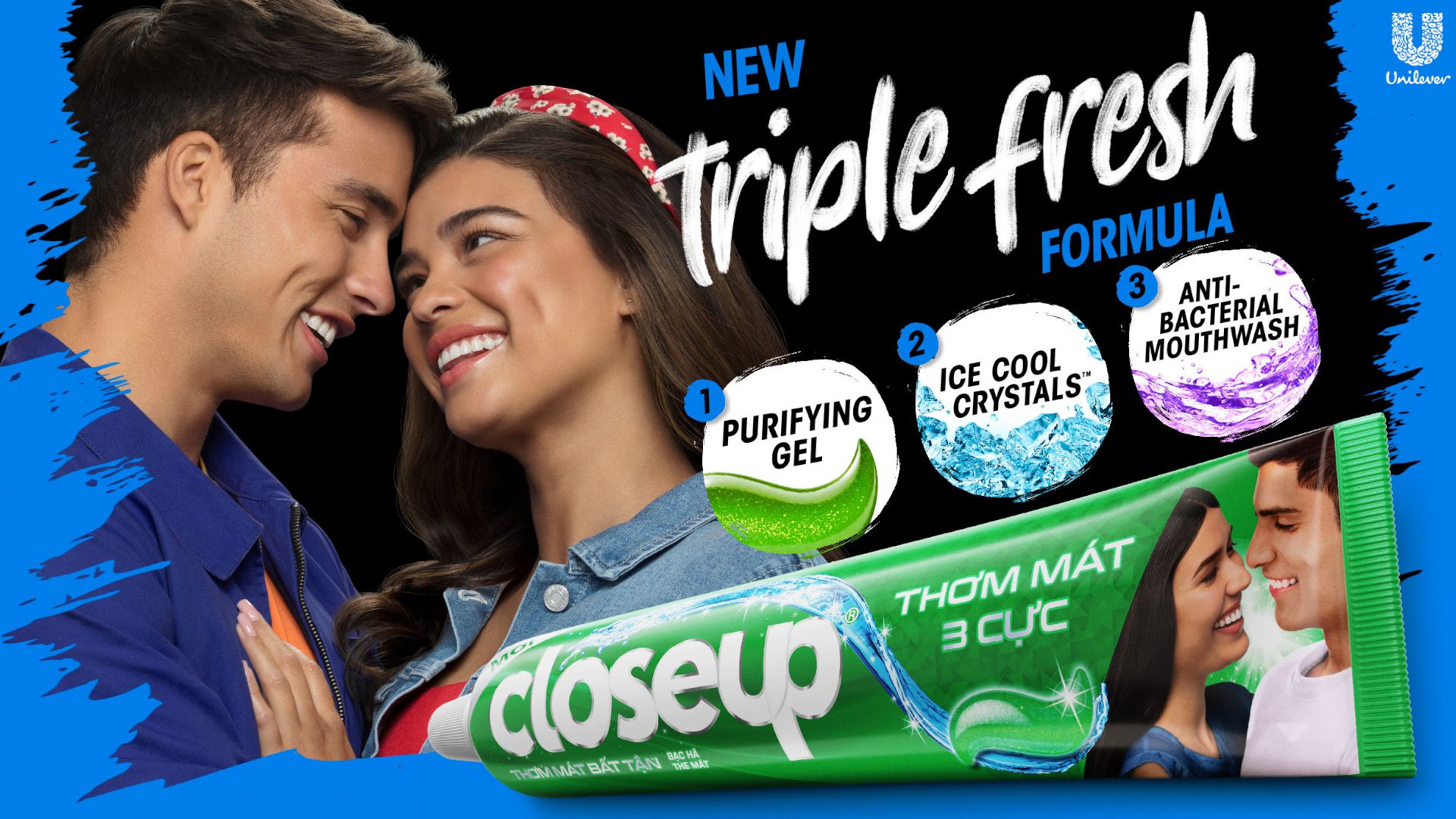 Closeup chosen toothpaste