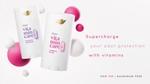 Two Dove VitaminCare+ stick deodorants with text reading ‘Supercharge your odor protection with vitamins’