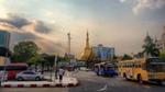 A street scene in Myanmar