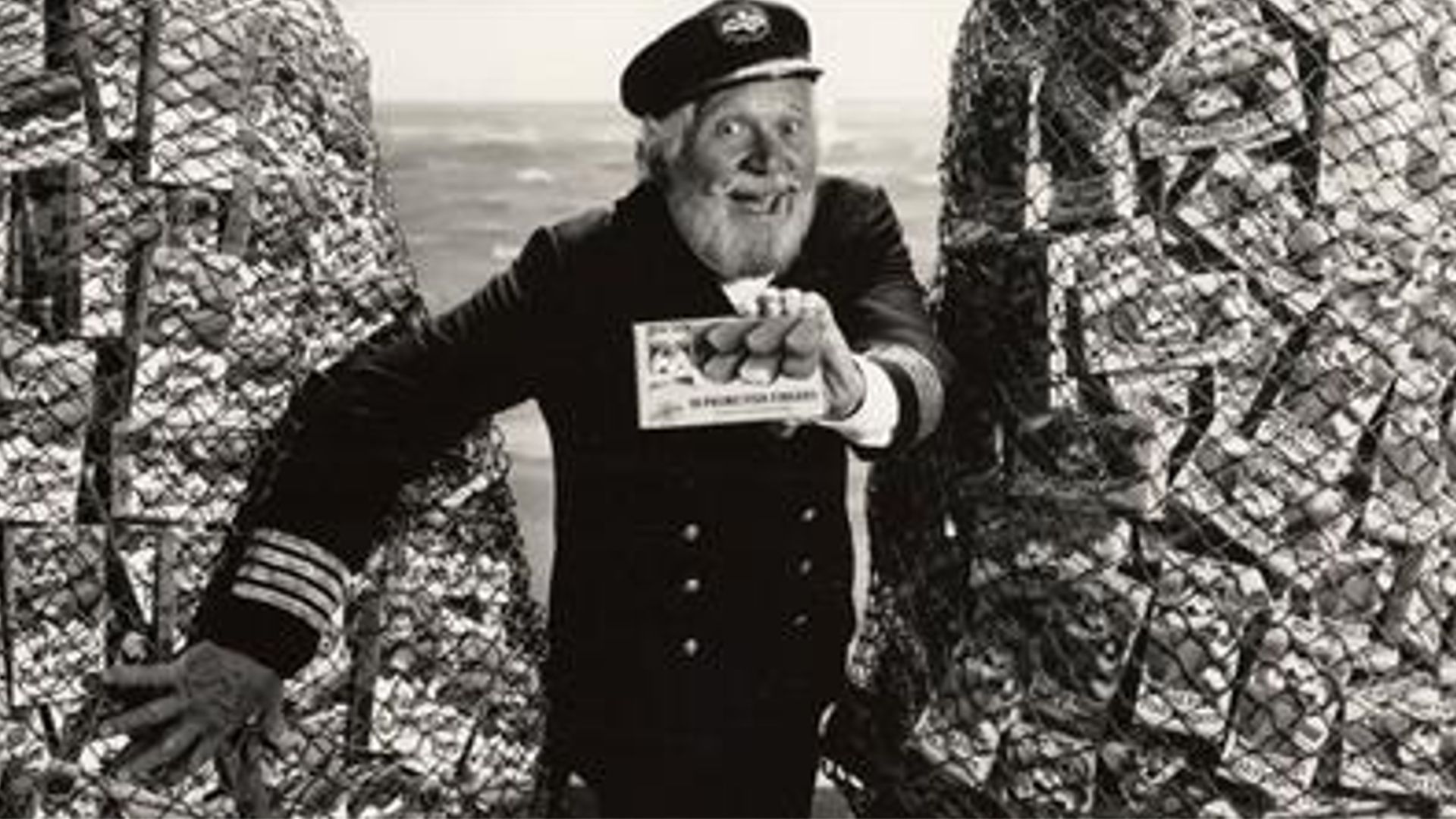 Captain Birdseye, gespeeld door John Hewer, in een advertentie uit de jaren zestig.